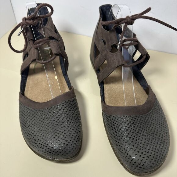 Naot Kata Women's Brown Leather Lace Up Sandals EU42 W11 - Picture 1 of 10